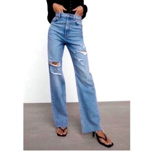 Zara Blue Straight Leg Jeans